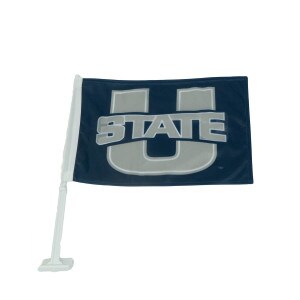 U-State Car Flag Navy Gray